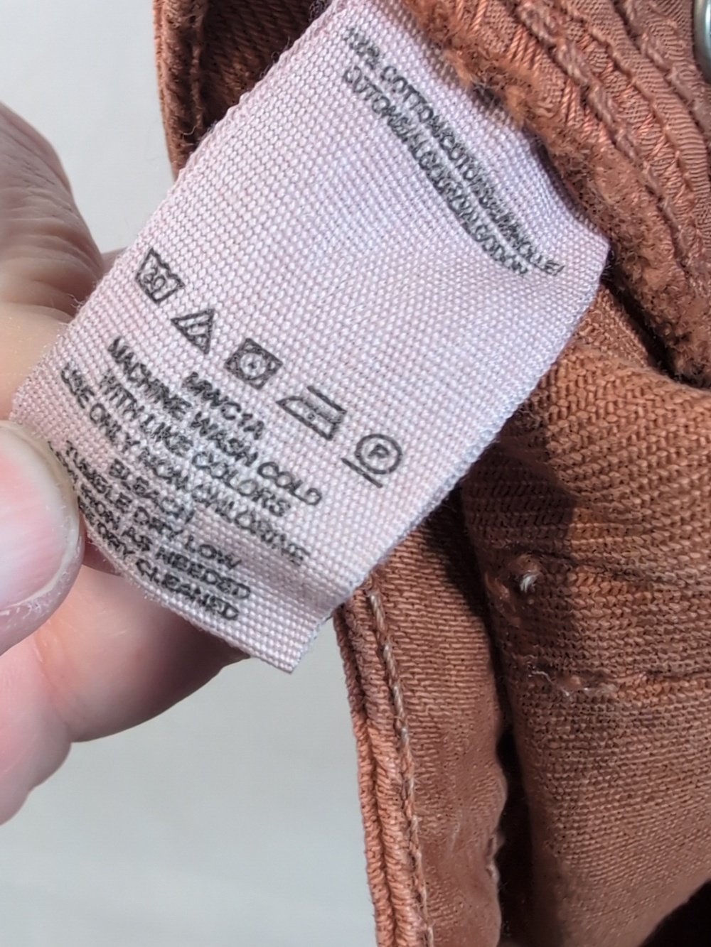 We the Free Rust Colored Button Fly Distressed De… - image 7